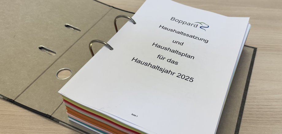 Der Haushalt 2025 der Stadt Boppard umfasst fast 1200 Seiten.