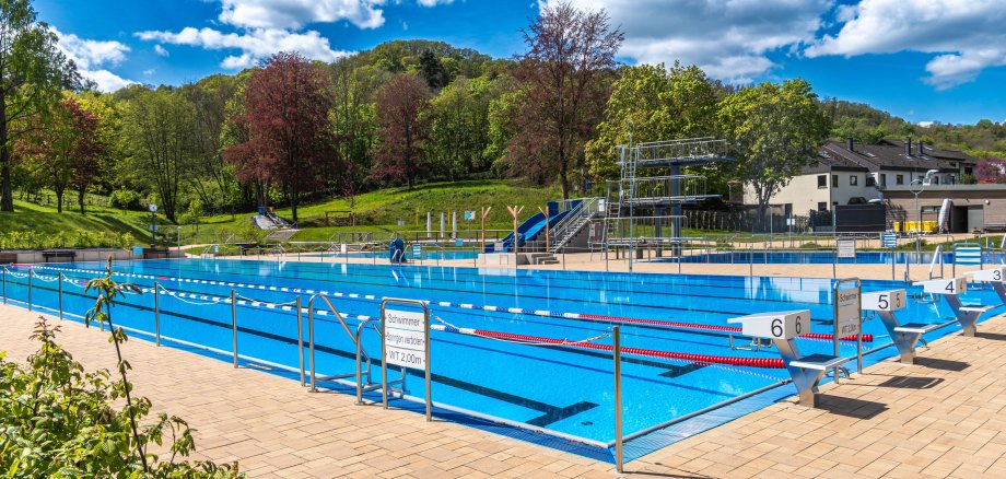 Das Thermalfreibad in Boppard.