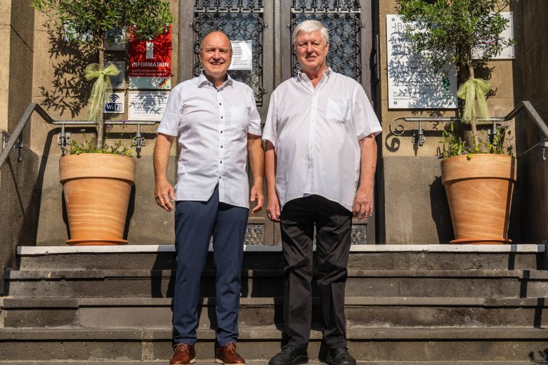 Der FWG-Fraktion im Stadtrat Boppard gehören an (von links): Dr. Thomas Schöberl und Albert Rätz.